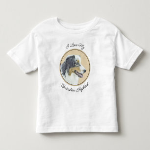 Camiseta Pintura Australiana de Pastor - Arte Original de C