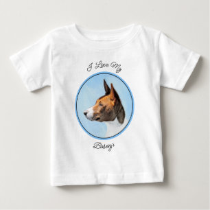 Camiseta Pintura Basenji - Arte Original Custa