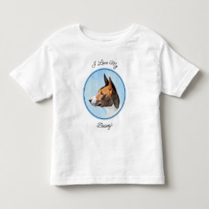 Camiseta Pintura Basenji - Arte Original Custa