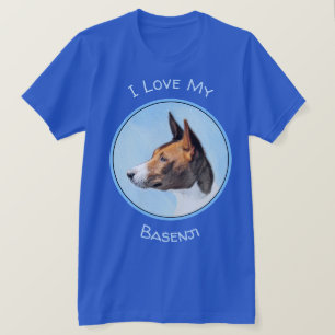 Camiseta Pintura Basenji - Arte Original Custa
