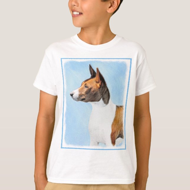 Camiseta Pintura Basenji - Arte Original Custa (Frente)