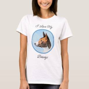 Camiseta Pintura Basenji - Arte Original Custa