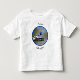 Camiseta Pintura Blue Jay - Arte Original para Pássaros