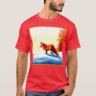 Camiseta Pintura Bonita De Raposa Vermelha. Compre agora