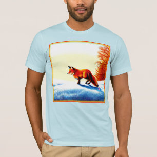 Camiseta Pintura Bonita De Raposa Vermelha. Compre agora