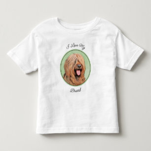 Camiseta Pintura Briard - Arte Cachorro Original