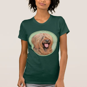 Camiseta Pintura Briard - Arte Cachorro Original