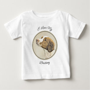 Camiseta Pintura Brittany - Arte Original Fofa de Cachorro