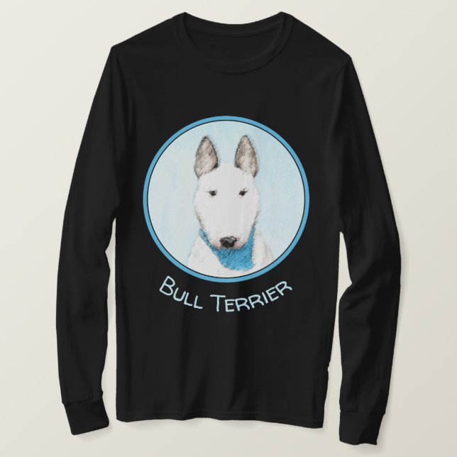 Camiseta Pintura Bull Terrier - Arte Cachorro Original Boni (Frente do Design)