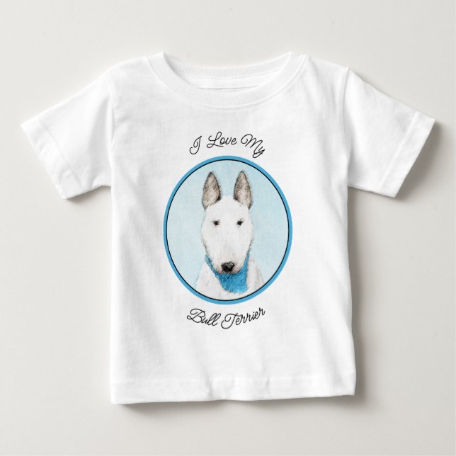 Camiseta Pintura Bull Terrier - Arte Cachorro Original Boni (Frente)
