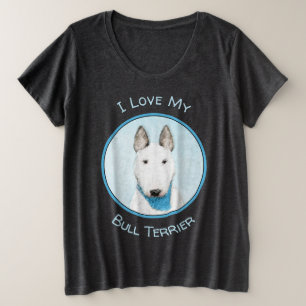 Camiseta Pintura Bull Terrier - Arte Cachorro Original Boni
