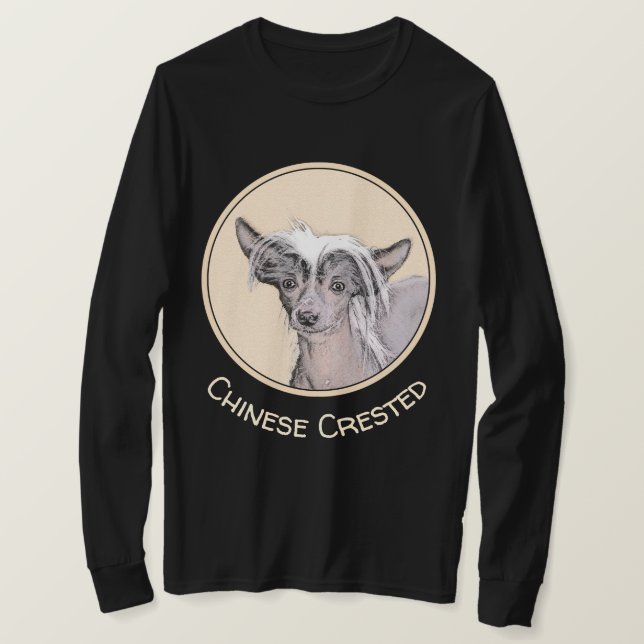 Camiseta Pintura Chinesa Sem Penteado Pintura Original De C (Frente do Design)