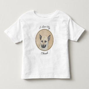 Camiseta Pintura Chinook (Orelhas Apontadas) - Arte Canina