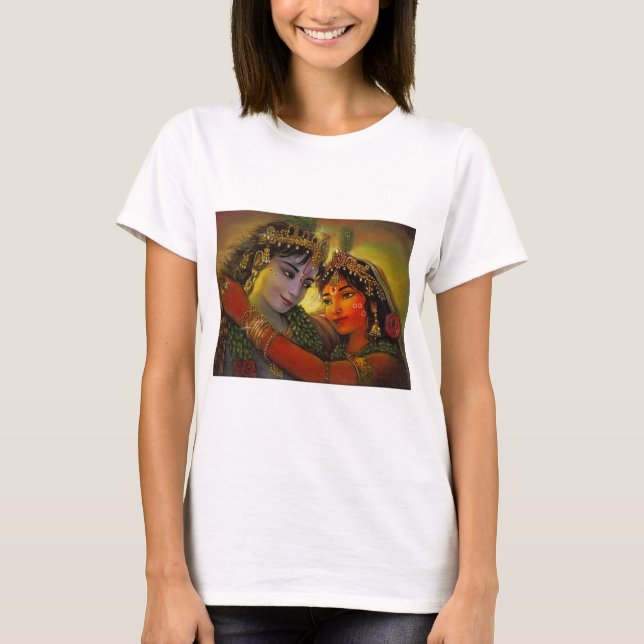 CAMISETA PINTURA CLÁSSICA DE RADHA KRISHNA (Frente)