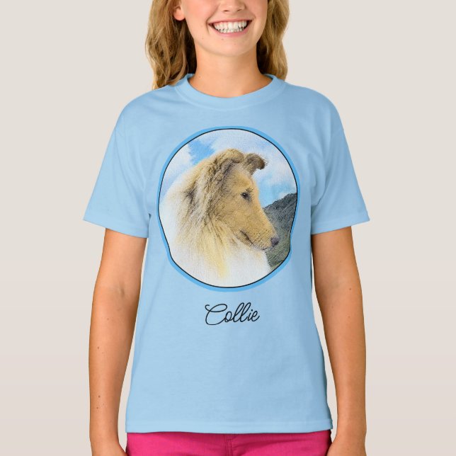 Camiseta Pintura Collie in Mountain (Rough) - Arte Canina T (Frente)