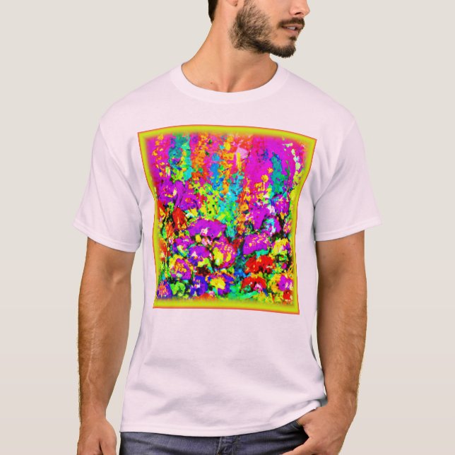 Camiseta Pintura Colorida De Flores. Comprar Agora (Frente)