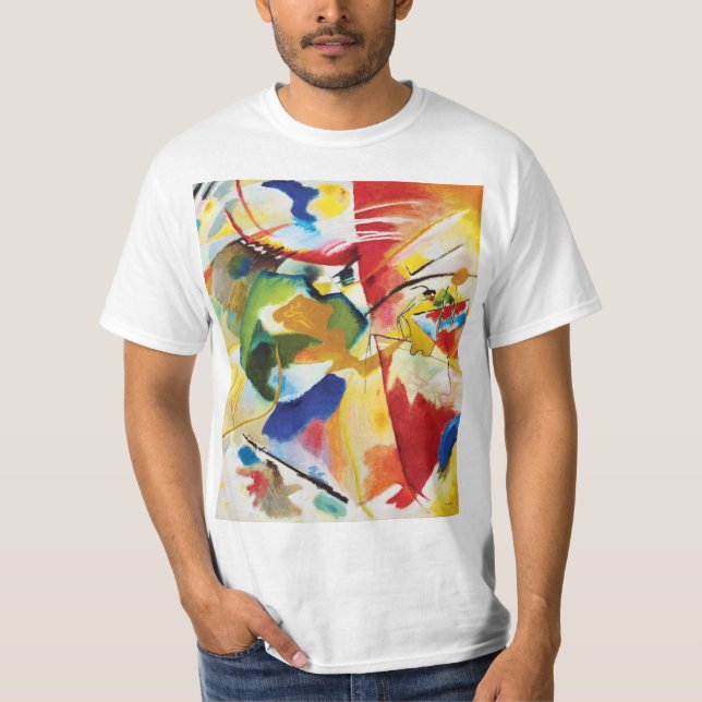 Camiseta Pintura com o Green Center por Wassily Kandinsky (Frente)