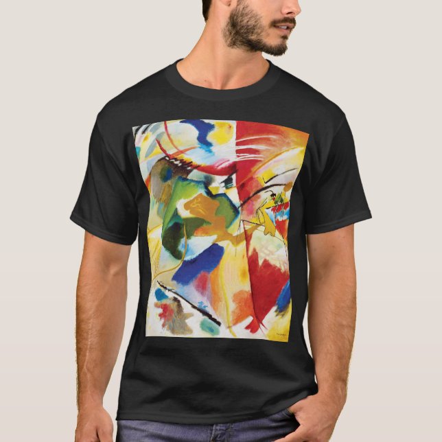 Camiseta Pintura com o Green Center por Wassily Kandinsky (Frente)