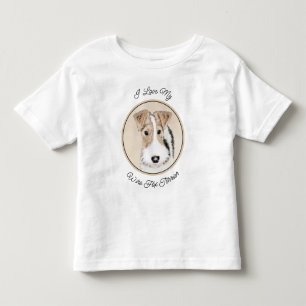 Camiseta Pintura com terrier de Fox com fio - Arte canina o