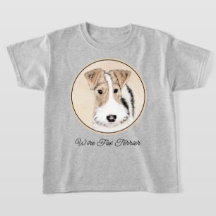 Camiseta Pintura com terrier de Fox com fio - Arte canina o