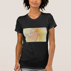 Camiseta Pintura cor-de-rosa da aguarela do anjo