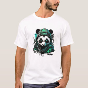 Camiseta Pintura Criativa De Arte Ciberpunk Panda