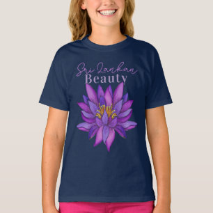 Camiseta Pintura da Flor do Sri Lanka Lotus