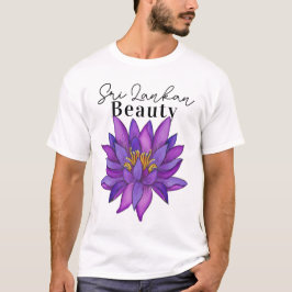 Camiseta Pintura da Flor do Sri Lanka Lotus