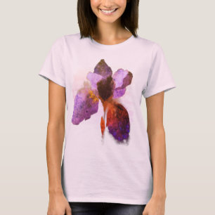 Camiseta Pintura da Flor Iraniana Siberiana