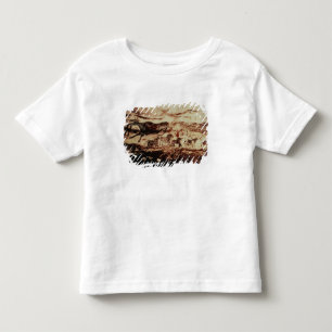 Camiseta Pintura da rocha de uma vaca do pulo