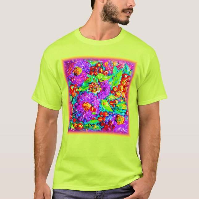 Camiseta Pintura das Flores de Mola. Comprar Agora (Frente)