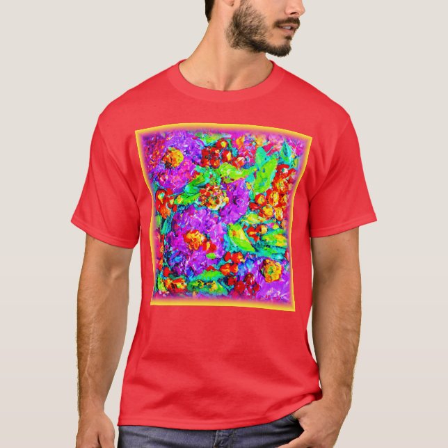 Camiseta Pintura das Flores de Mola. Comprar Agora (Frente)