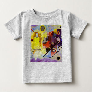 Camiseta Pintura de Abstrato Amarelo Azul Kandinsky