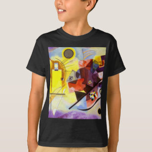 Camiseta Pintura de Abstrato Amarelo Azul Kandinsky