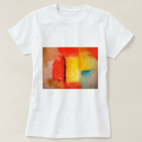 Pintura de Abstrato Amarelo Vermelho Moderno