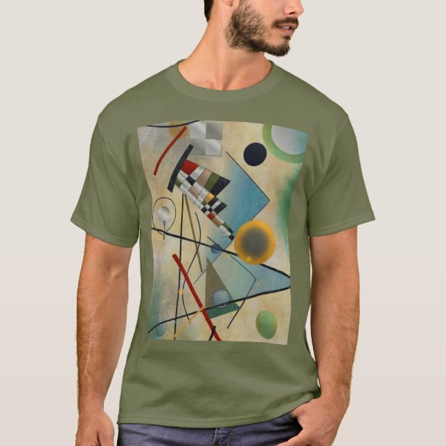 Camiseta Pintura de Abstrato de Composição Kandinsky (Frente)