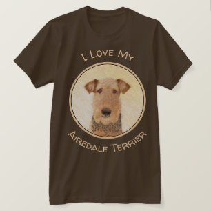 Camiseta Pintura de Airedale Terrier - Arte original bonita