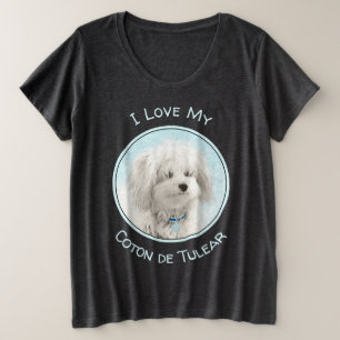 Camiseta Pintura de Algodão de Tulear - Arte de Cachorro O