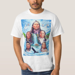 Camiseta Pintura de Americanos nativos Modernos de Modelo