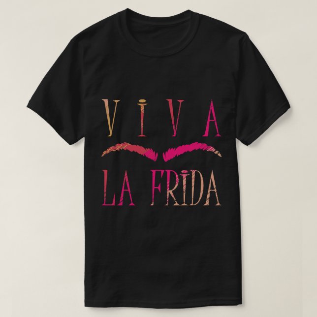 Camiseta Pintura de Arte de Frida Kahlo ao Vivo (Frente do Design)