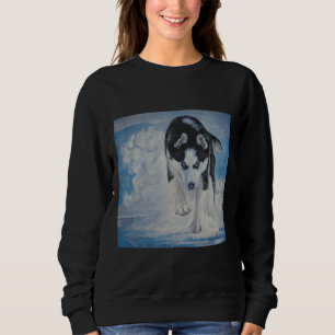 Camiseta Pintura de Arte Siberiana Husky