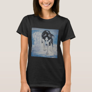 Camiseta Pintura de Arte Siberiana Husky