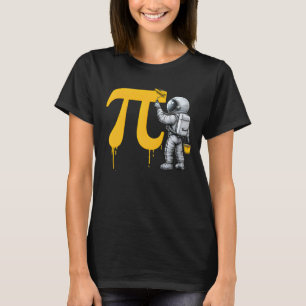Camiseta Pintura de astronauta legal símbolo Pi Dia do Pi
