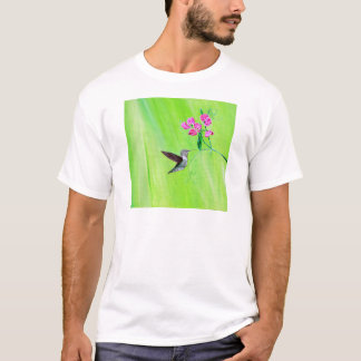 Camiseta Pintura de aves e ervilhas doces