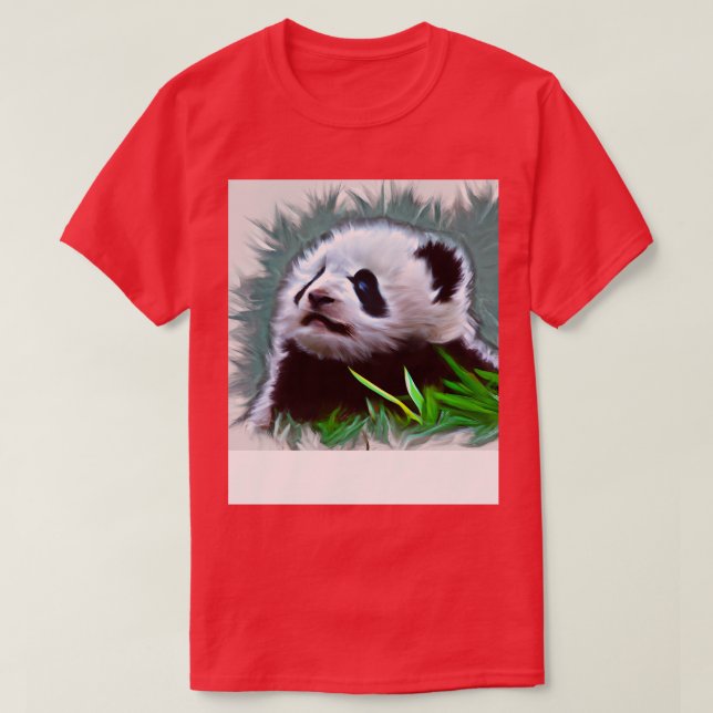 Camiseta Pintura de Baby Panda (Frente do Design)