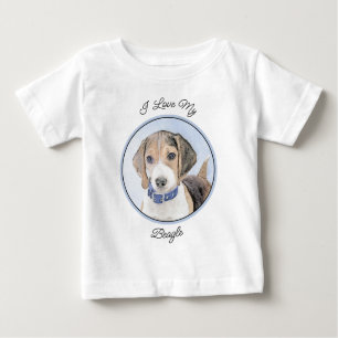 Camiseta Pintura de Beagle - Arte de Cachorro Original Boni