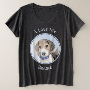 Camiseta Pintura de Beagle - Arte de Cão Original Bonita