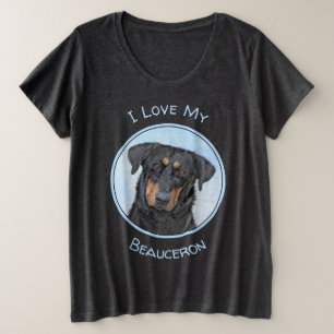 Camiseta Pintura de Beauceron - Arte de Cachorro Original B