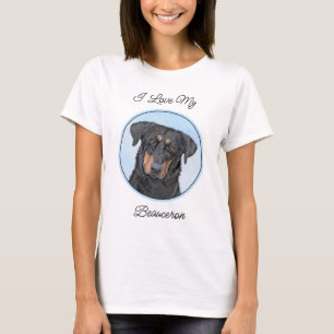 Camiseta Pintura de Beauceron - Arte de Cachorro Original B