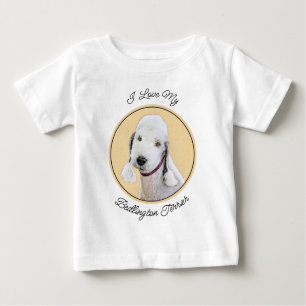 Camiseta Pintura de Bedlington Terrier - Arte de Cachorro O